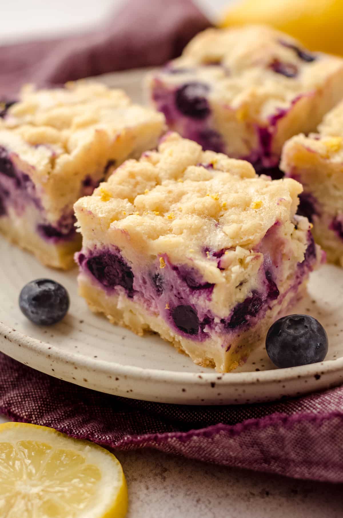 Blueberry Lemon Pie Bars by Fresh April Flours // FoodNouveau.com