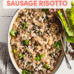 Swiss Chard & Sausage Risotto // FoodNouveau.com