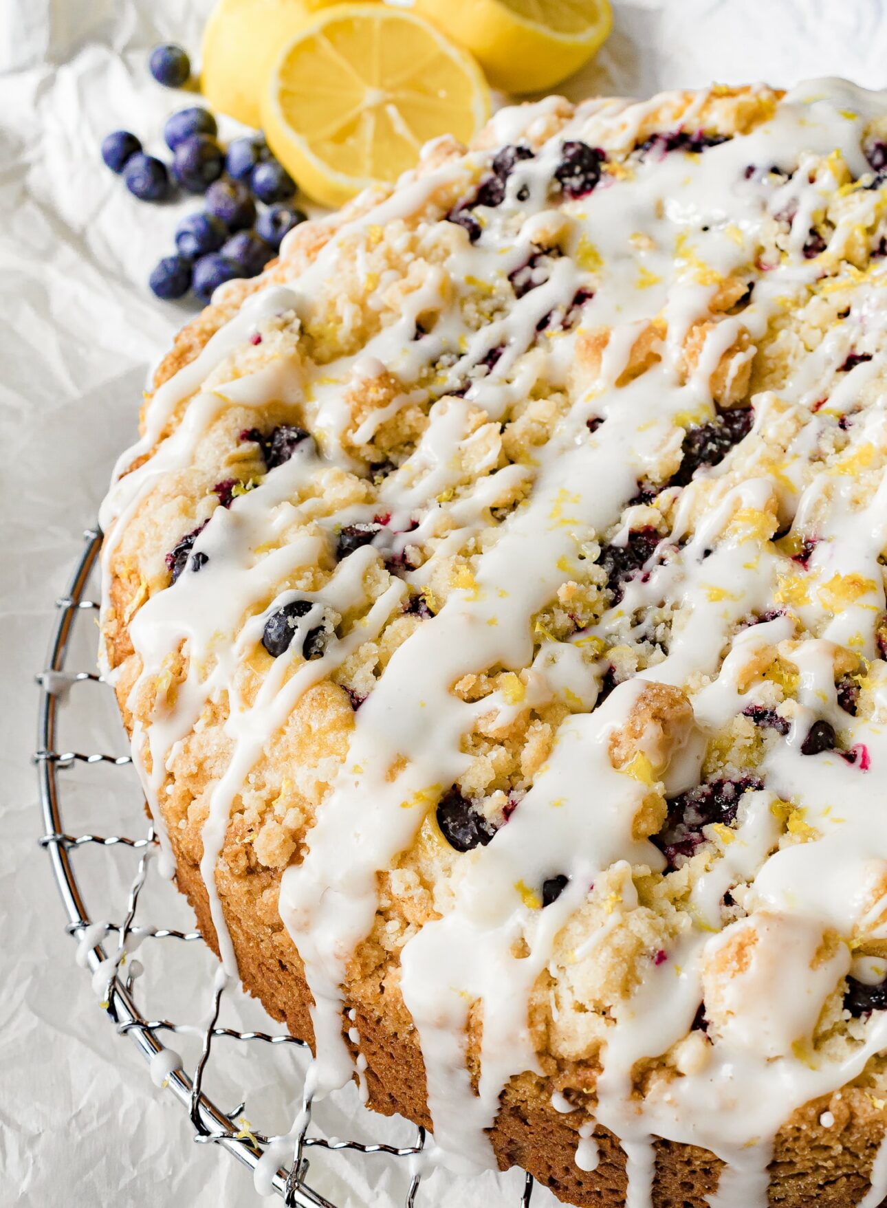 Blueberry Cream Cheese Coffee Cake by Chenée Today // FoodNouveau.com