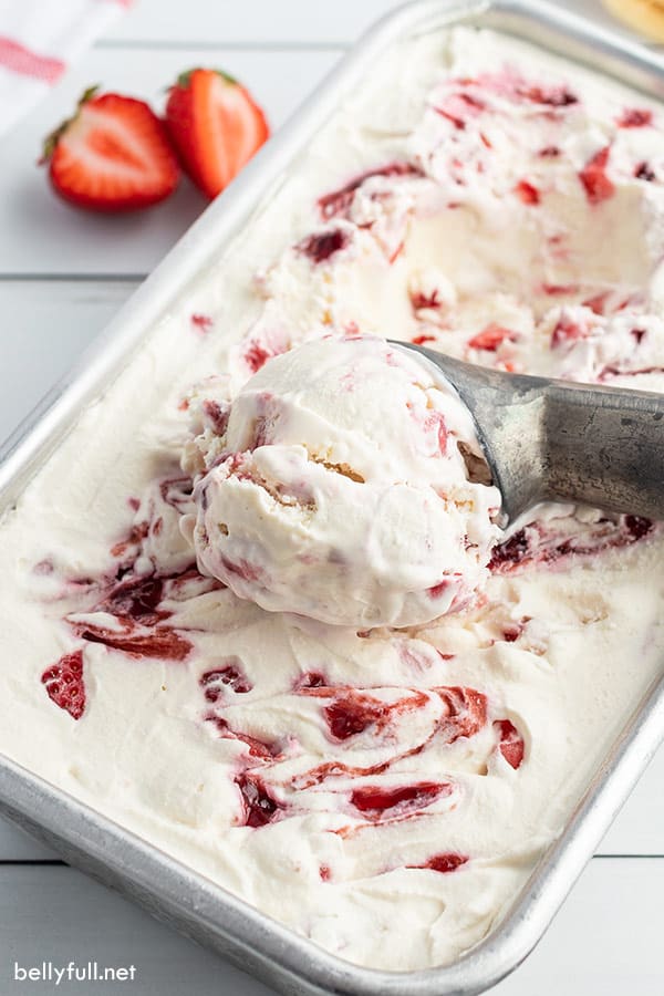 No-Churn Strawberry Ice Cream by BellyFull // FoodNouveau.com