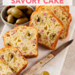 French Savory Cake with Ham, Cheese, and Olives // FoodNouveau.com