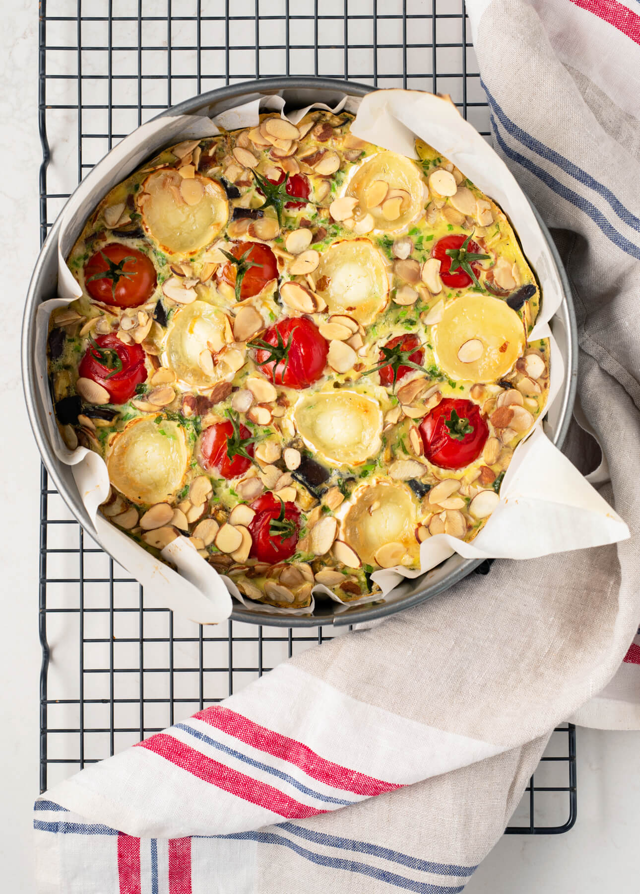 Savory Clafoutis with Summer Vegetables and Goat Cheese // FoodNouveau.com