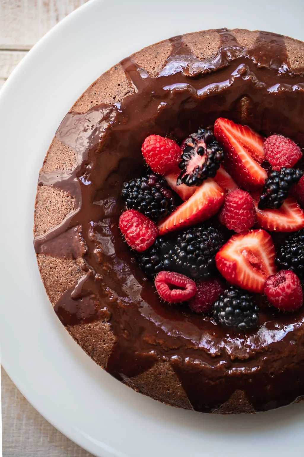 Glazed Italian Chocolate Ring Cake by Family Style Food // FoodNouveau.com