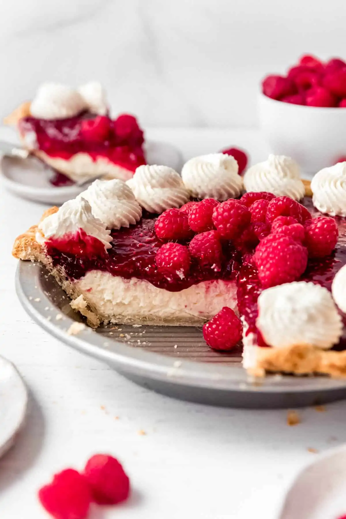 Raspberry Cream Pie by House of Nash Eats // FoodNouveau.com