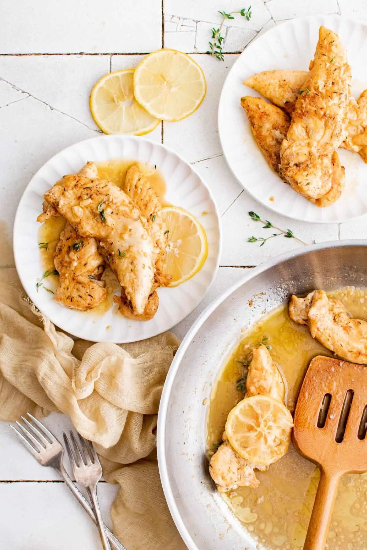 Chicken Tenders (Lemon Garlic Butter) by Recipes from a Pantry by Bintu // 30 Zesty & Bright Savory Lemon Recipes // FoodNouveau.com