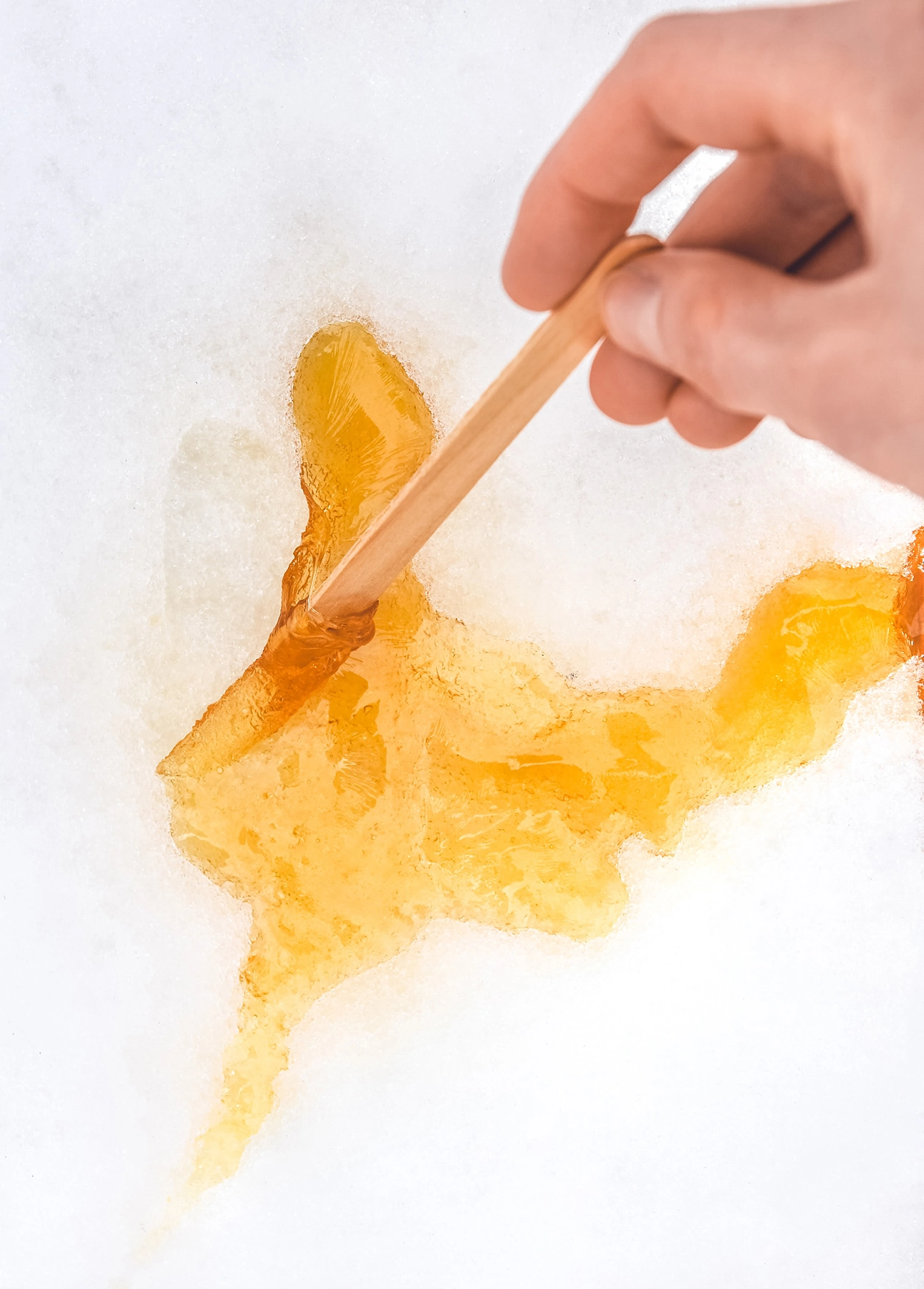 Maple Taffy on Snow // FoodNouveau.com