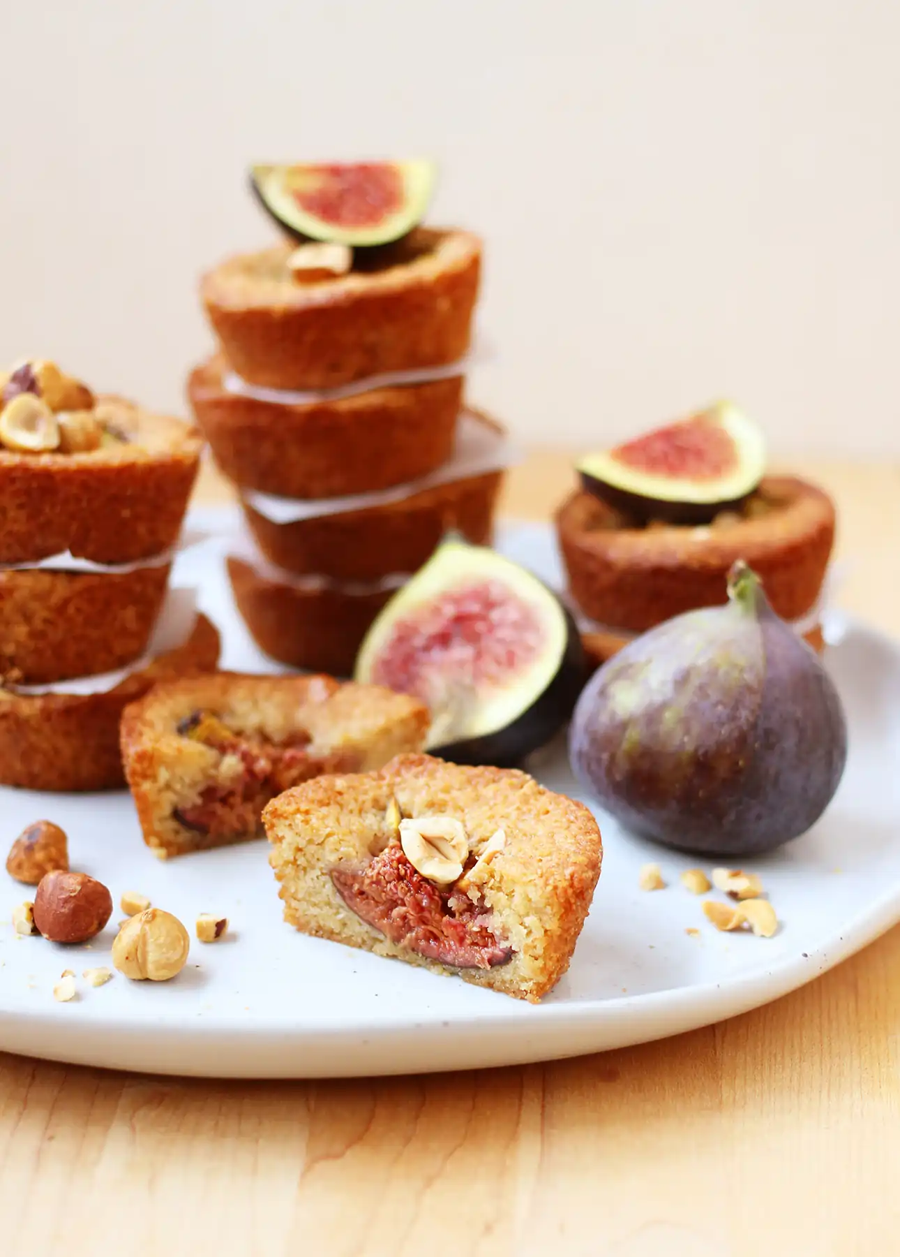 Maple-Roasted Fig and Hazelnut Financiers // FoodNouveau.com