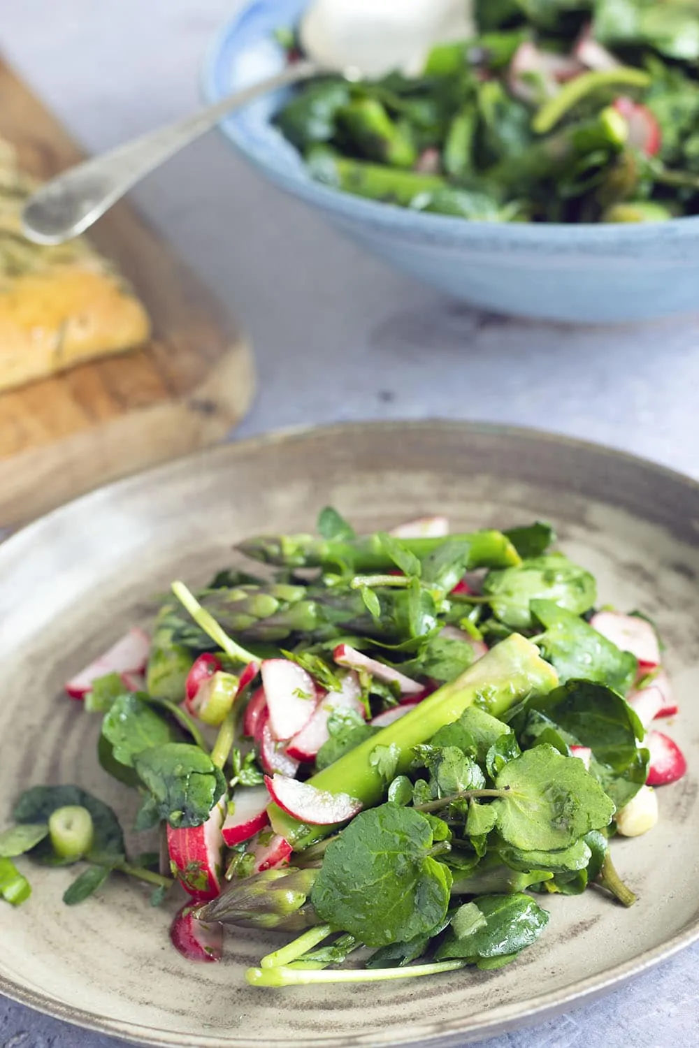 Radish, Watercress, and Asparagus Salad by Veggilicious // FoodNouveau.com