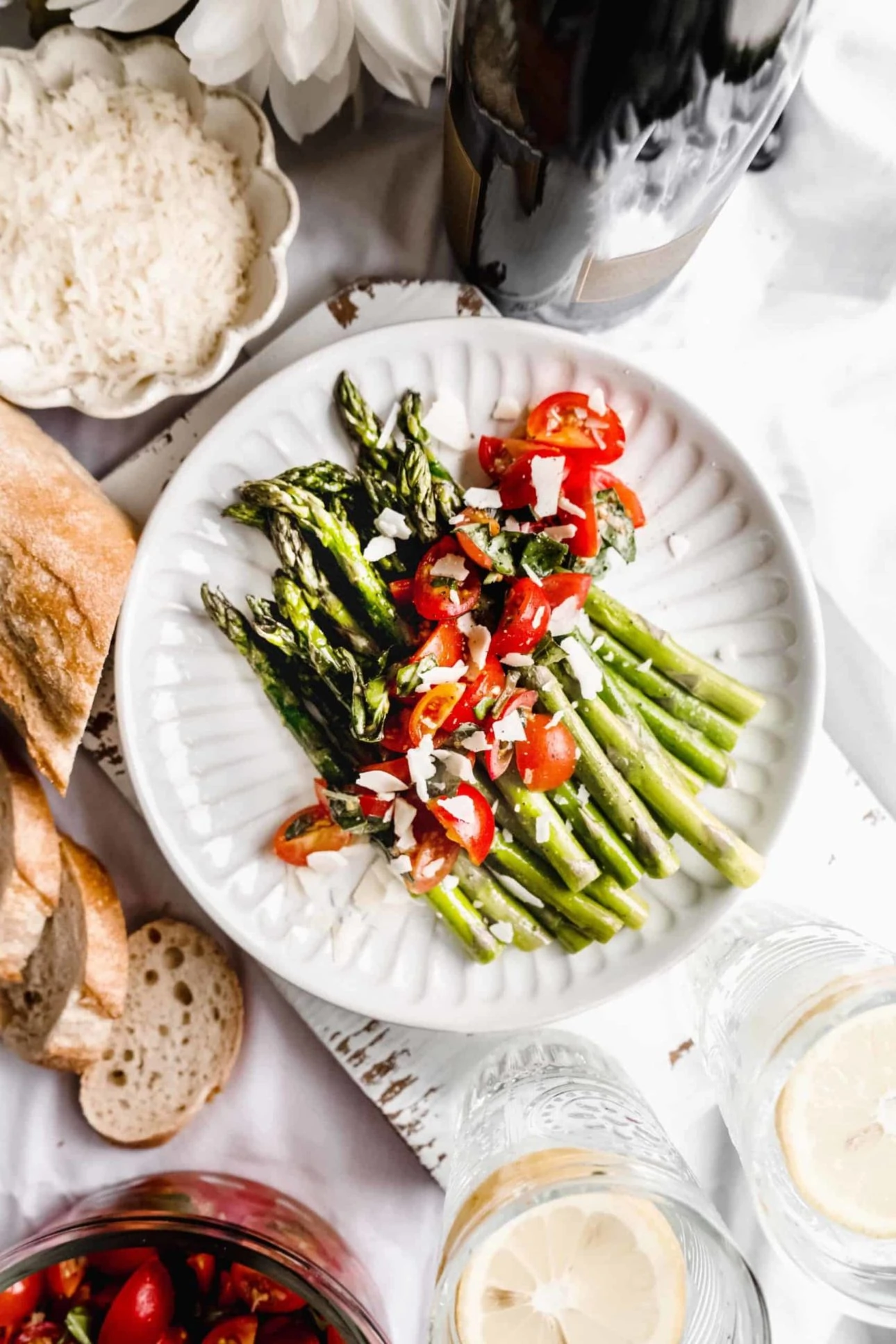 Asparagus Salad with Tomatoes and Basil by Windy City Dinner Fairy // FoodNouveau.com