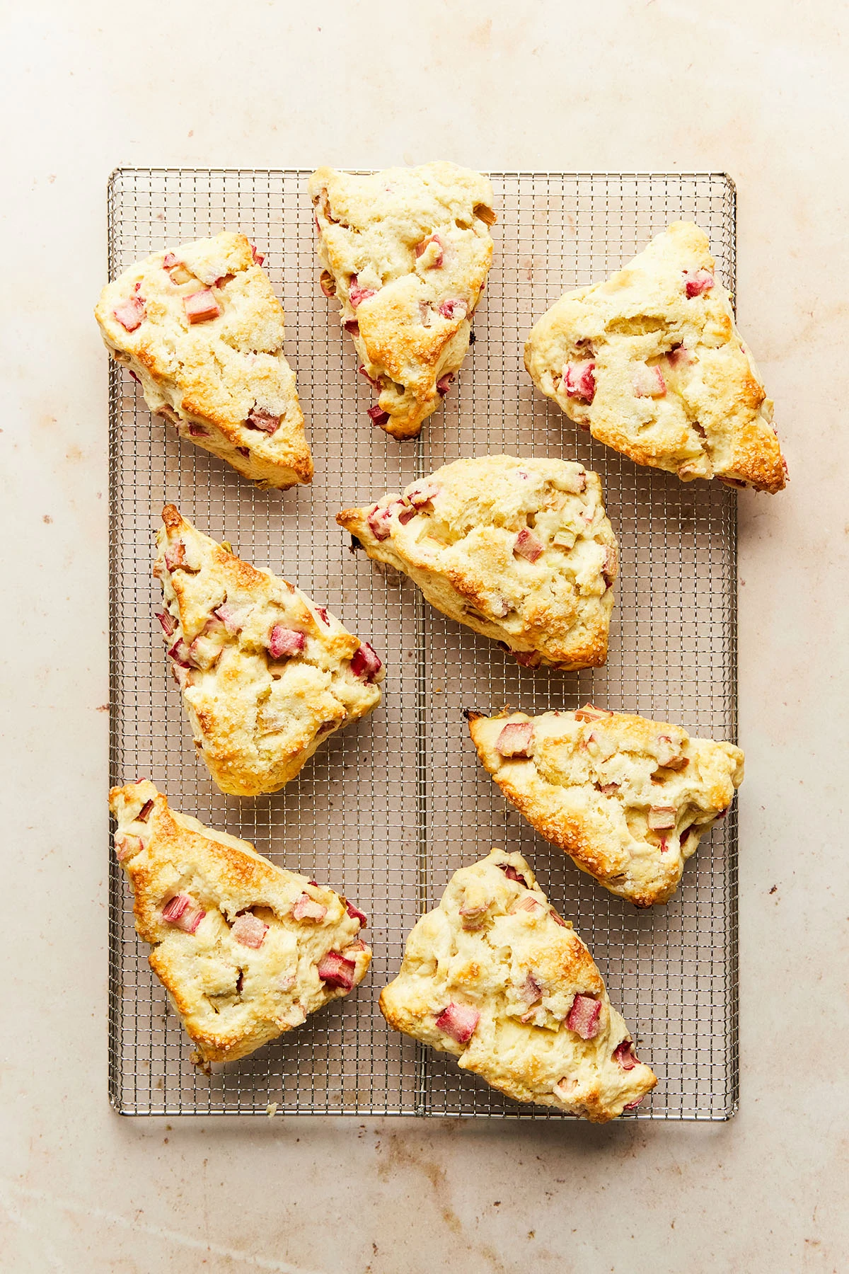 Rhubarb Scones with Fresh Ginger by Baked the Blog // FoodNouveau.com