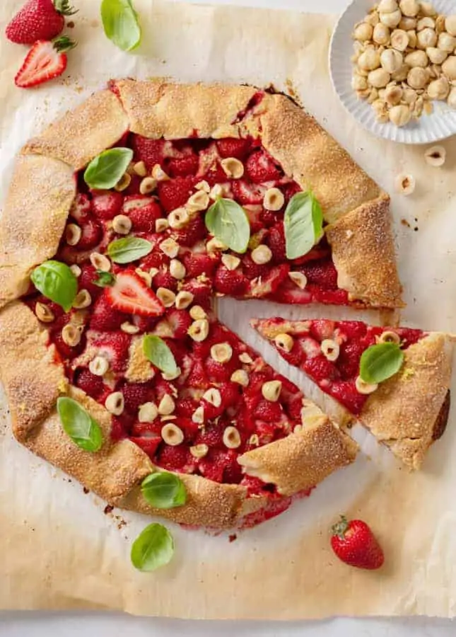 Hazelnut and Strawberry Galette // FoodNouveau.com