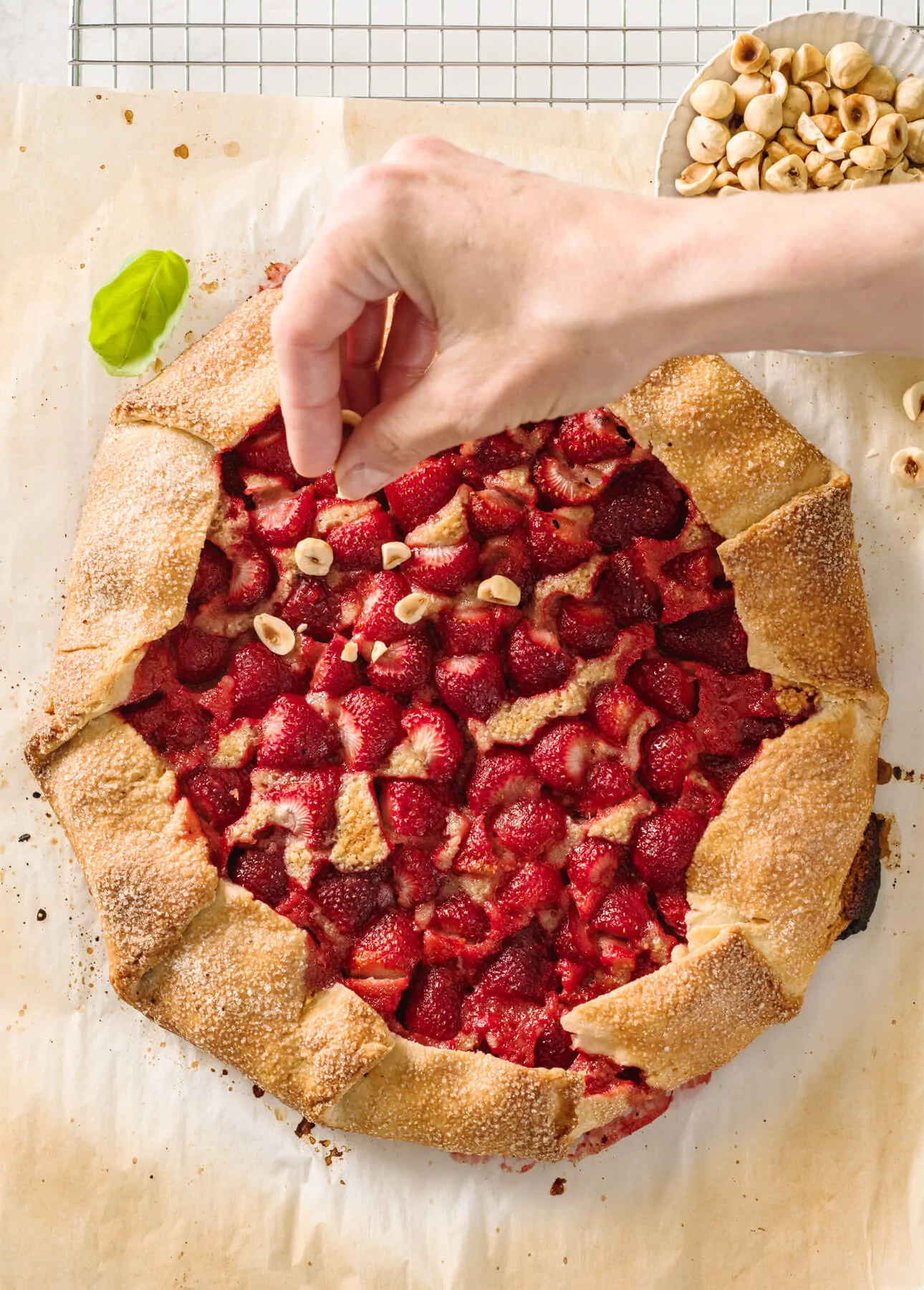 Hazelnut and Strawberry Galette // FoodNouveau.com