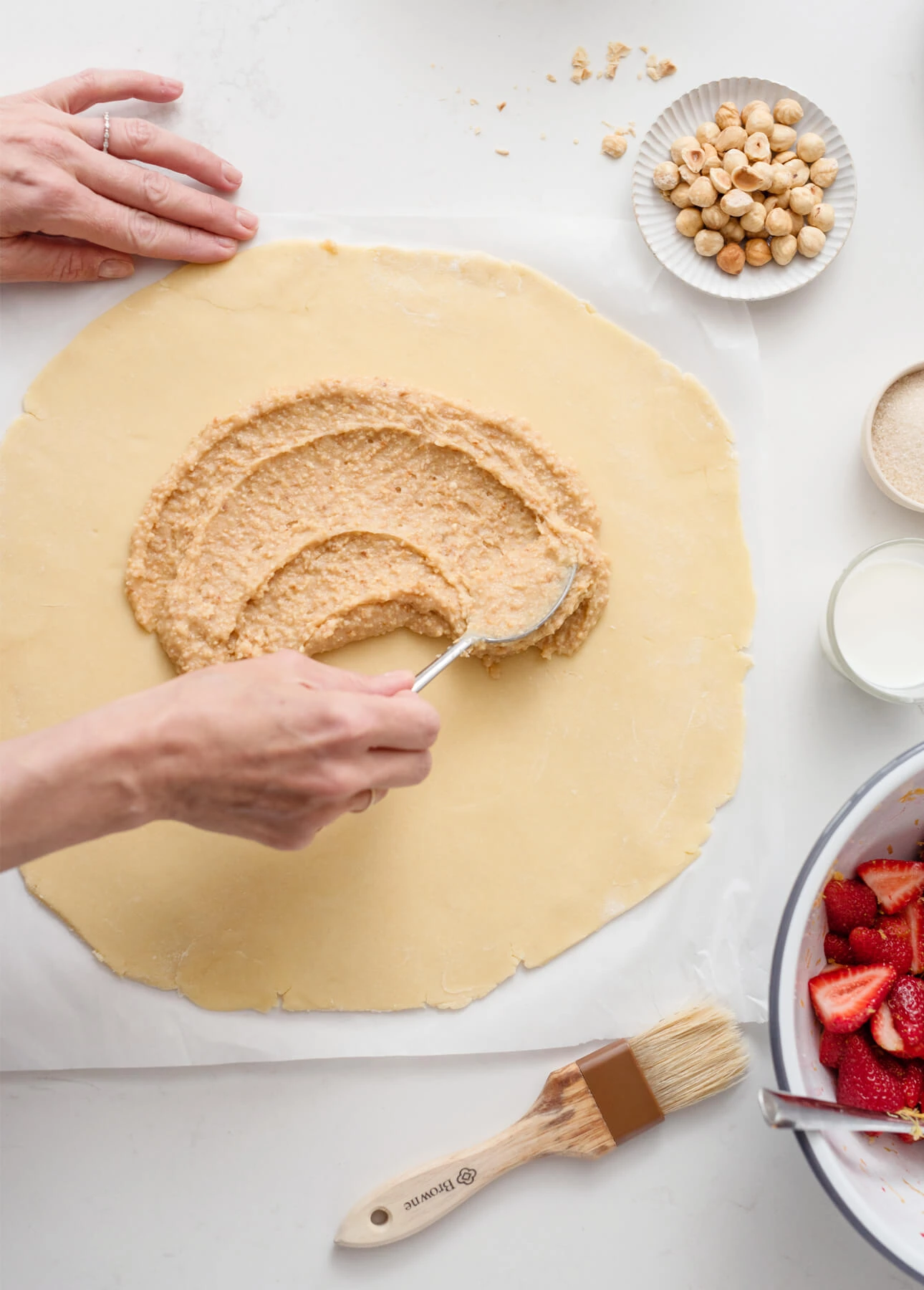 Hazelnut and Strawberry Galette // FoodNouveau.com