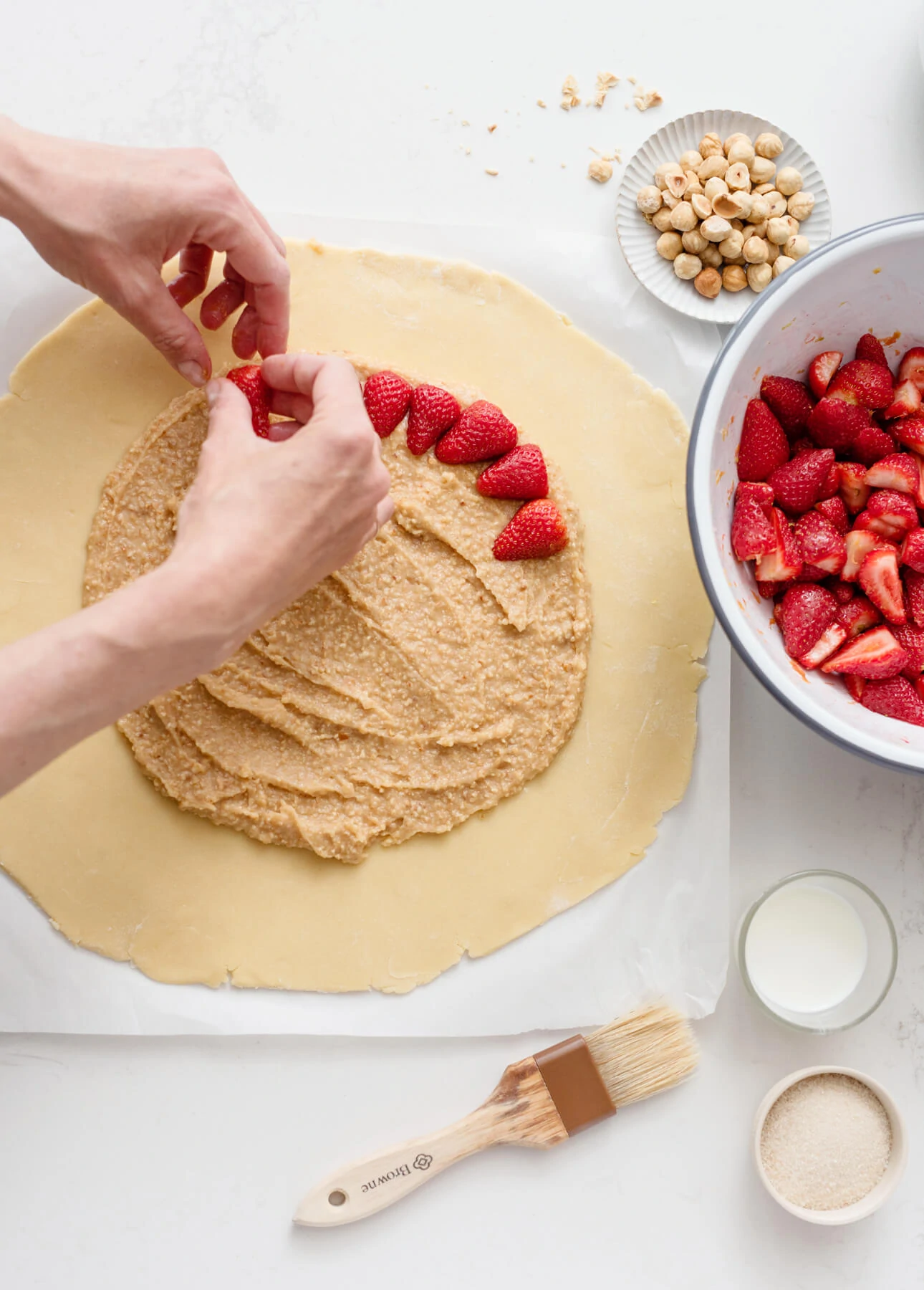 Hazelnut and Strawberry Galette // FoodNouveau.com