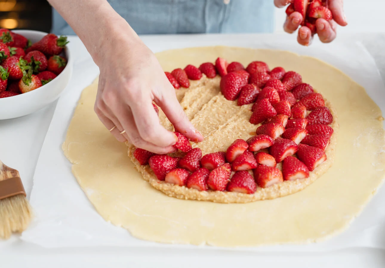 Hazelnut and Strawberry Galette // FoodNouveau.com