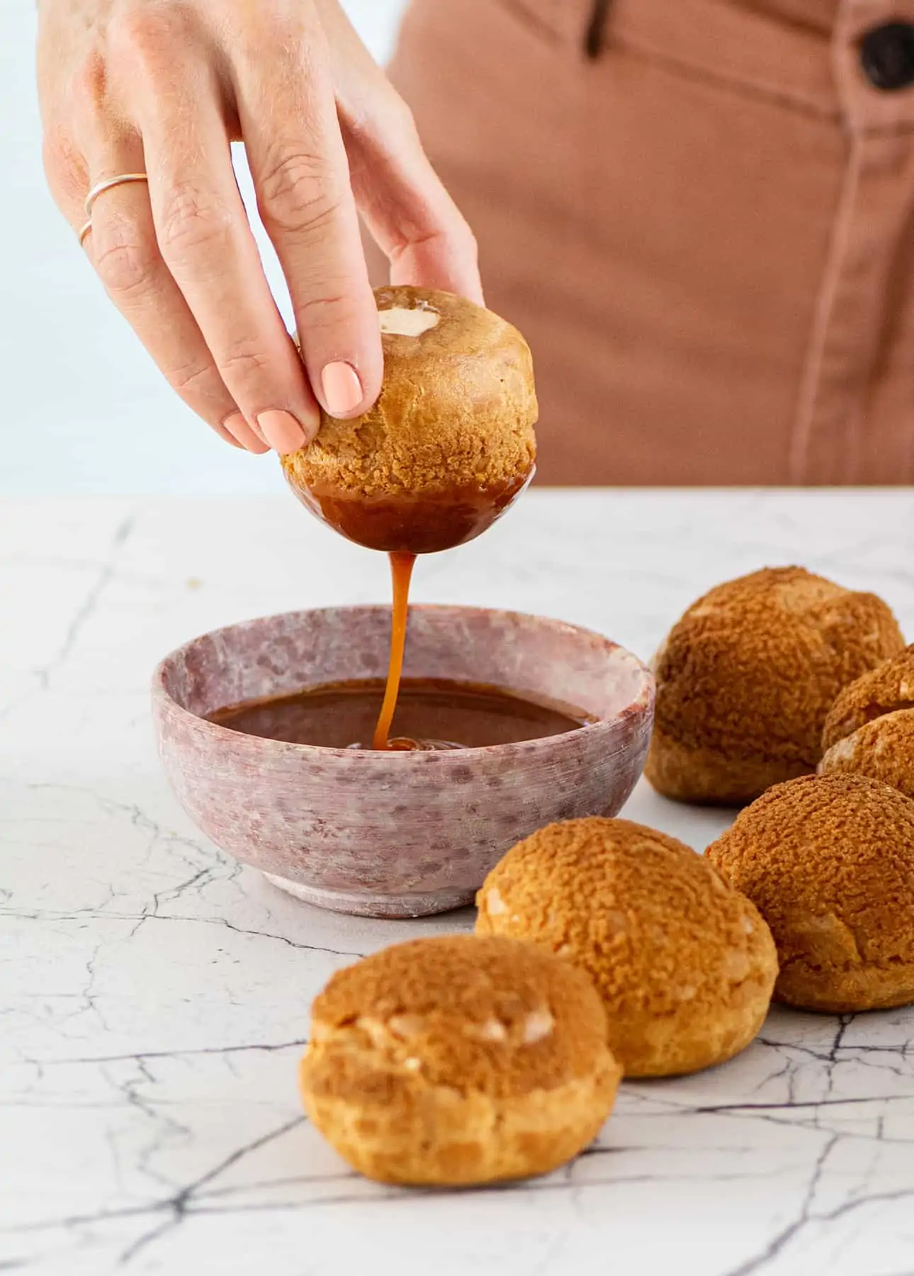 Salted Caramel Cream Puffs // FoodNouveau.com