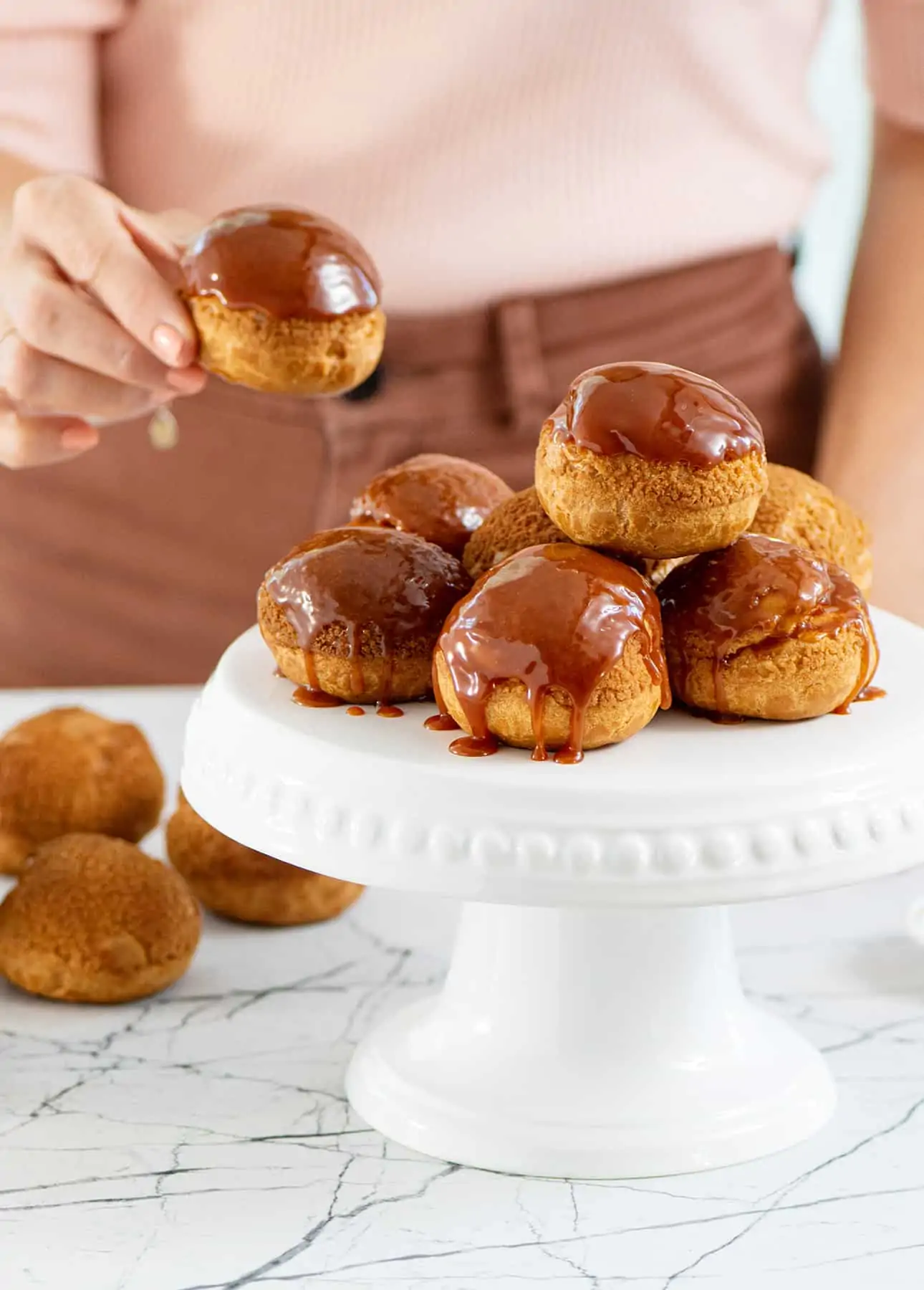 Salted Caramel Cream Puffs // FoodNouveau.com