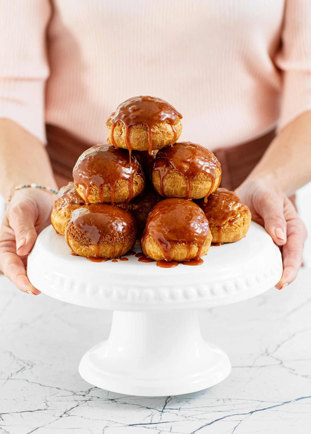 Salted Caramel Cream Puffs // FoodNouveau.com