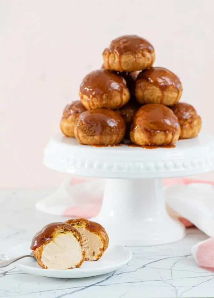 Salted Caramel Cream Puffs // FoodNouveau.com